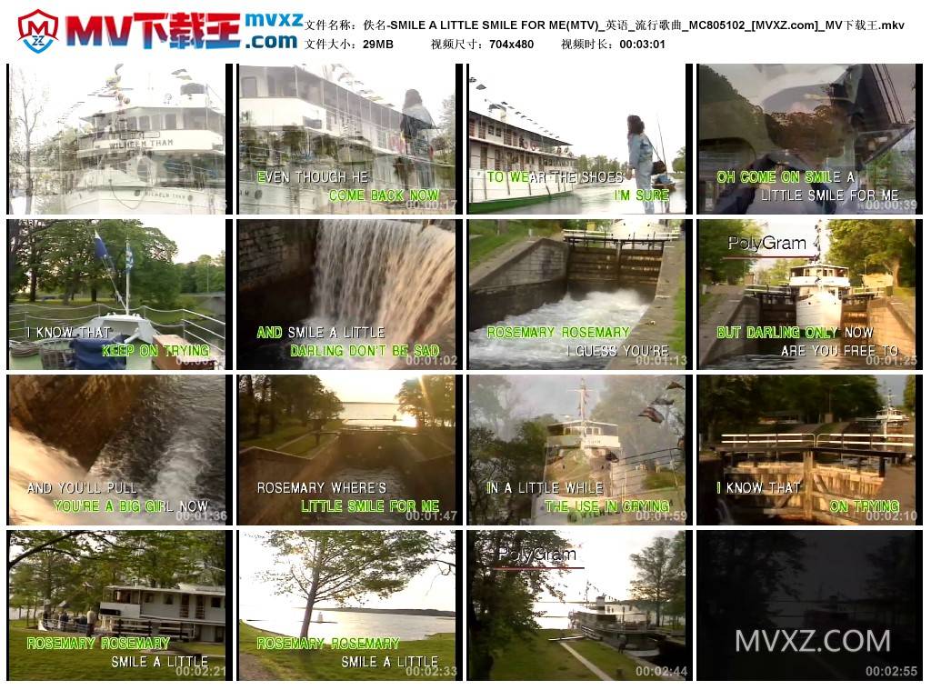 佚名-SMILE A LITTLE SMILE FOR ME(MTV)_英语_流行歌曲_MC805102